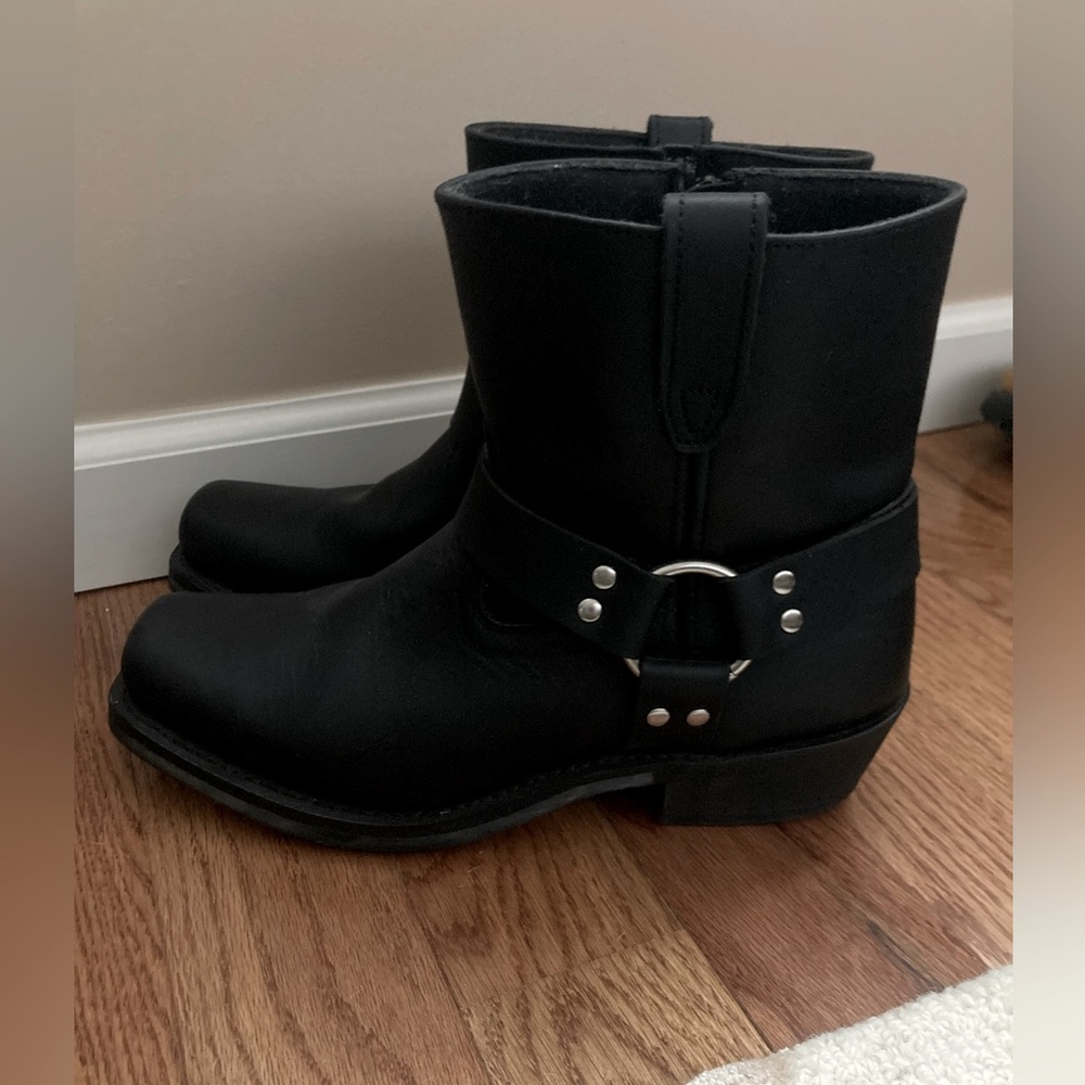 Men’s Sz 11 Black Leather Motorcycle Boots